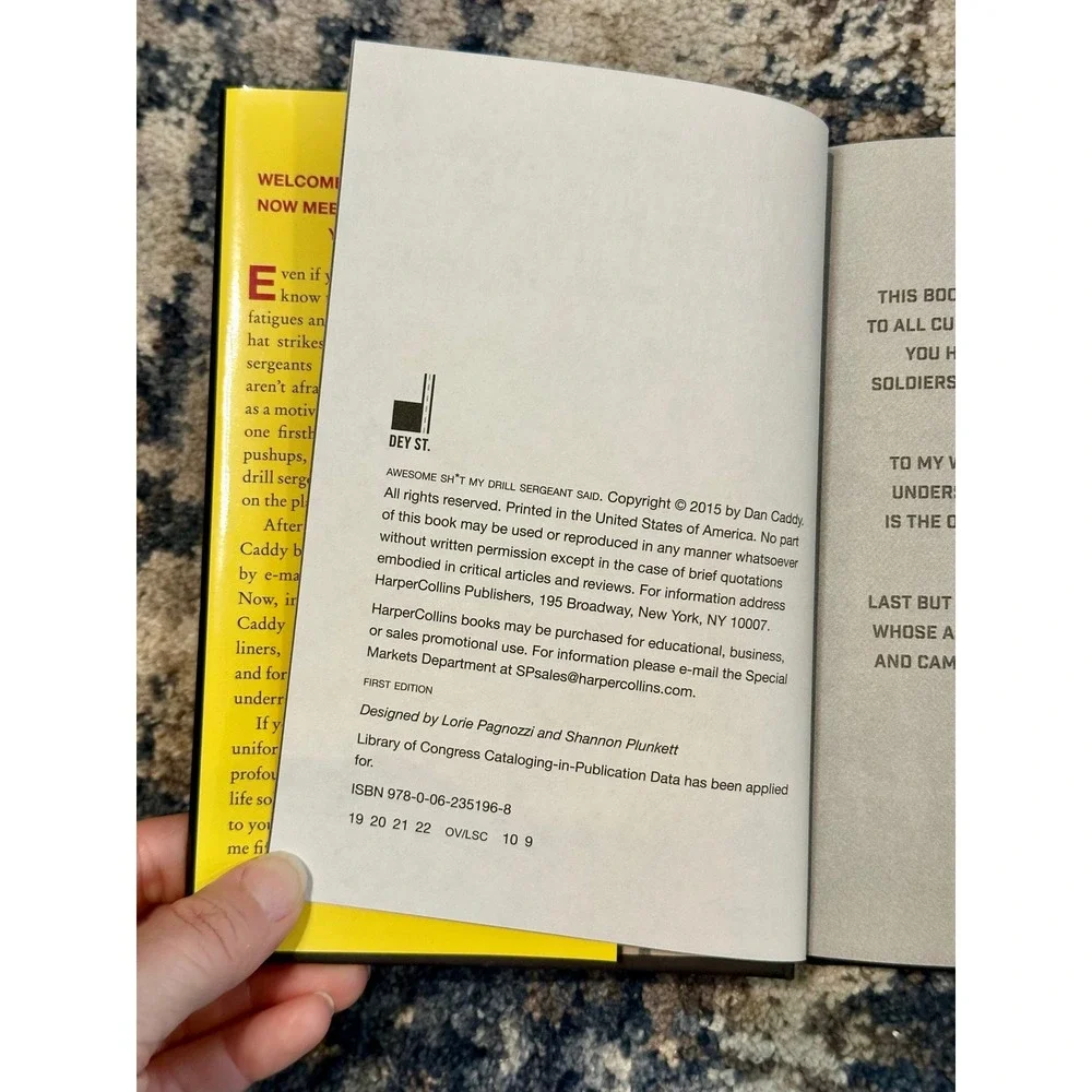Awesome Sh*t My Drill Sergeant Said Dan Caddy Wit‎ Wisdom Book Signed